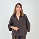 شومیز بغل چاکدار سیلکا ریتزی کد61666