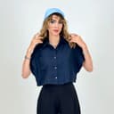 کراپ آستین کوتاه تک جیب ایپک ریتزی کد61632